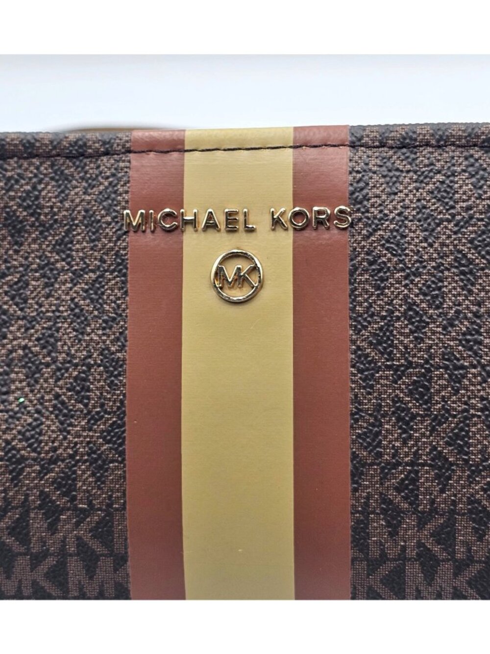 Michael Kors Women's Brown Beige Signature Logo Waist Pack Belt Bag Sz S/M 3303 - Picture 12 of 15